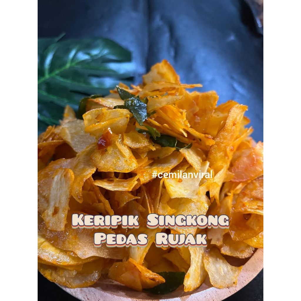 

Cemilan Viral Keripik Singkong Pedas Rujak Cabe Merah Pedas Renyah Gurih