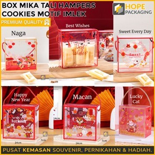 

Gift Box Hampers Mika lmlek / Box Kotak Mika Tali / Kotak Mika / Box Mika Cookies / Mika Tenteng / Box Mika Souvenir Imlek / Tas Jinjing Hampers Snack