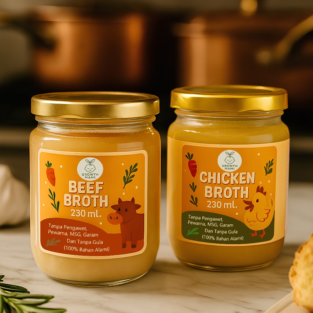 

Growth Mami Kaldu MPASI Kaldu Sapi Grass Fed Kaldu Ayam Kampung Organik Chicken Broth Beef Broth Kaldu BB Booster Bayi