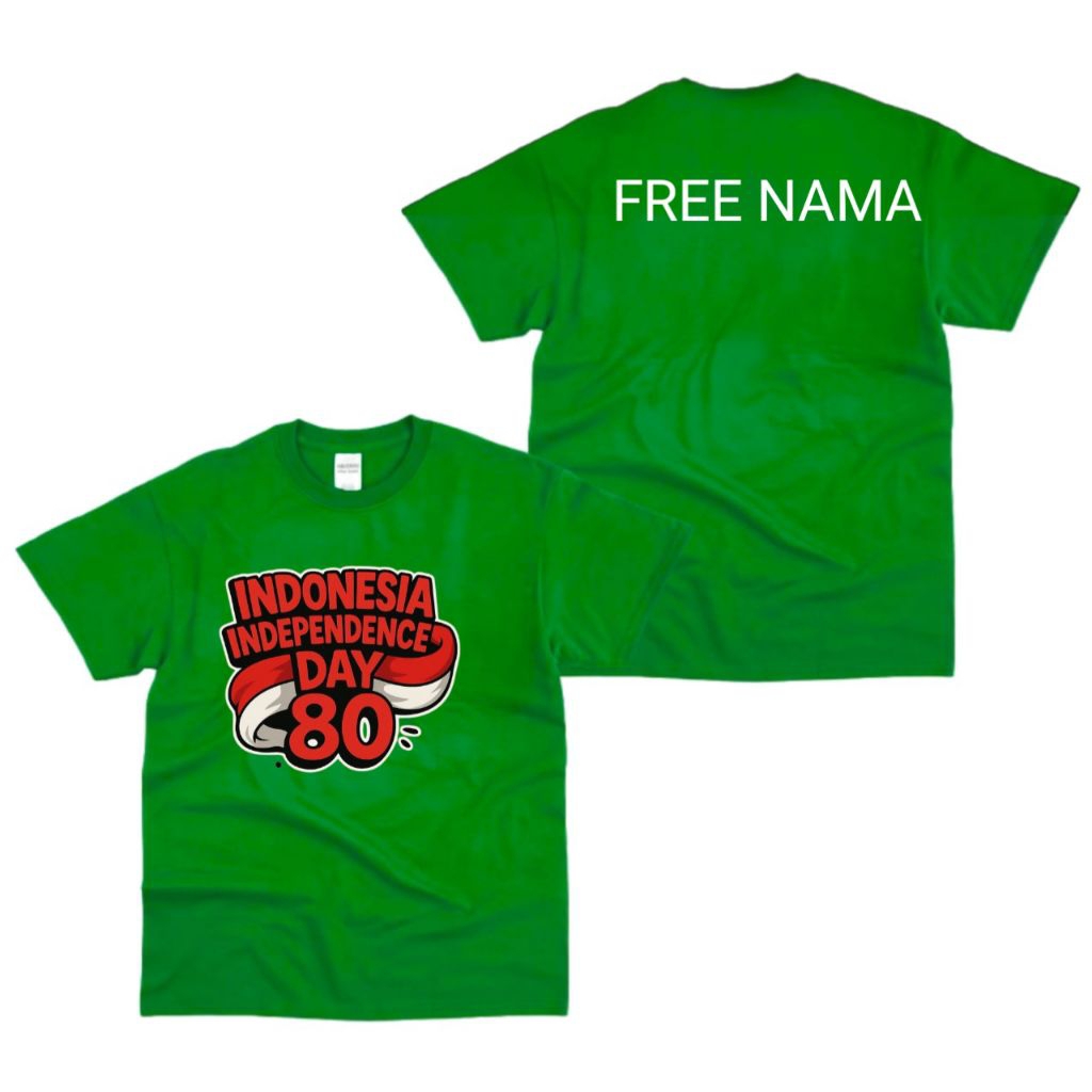 Kaos Anak Anak Terbaru Gratis Nama Belakang Motif Merah Putih