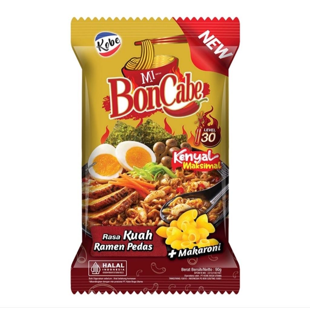 Kobe Mi BonCabe Level 30 Rasa Ramen Pedas 90 g
