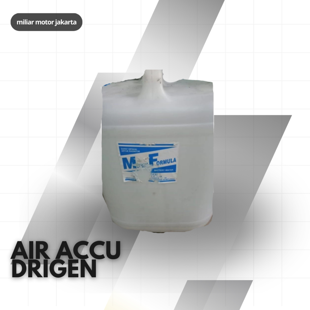 Air Accu Isi Ulang Murni Formula 1 Drigen 20 Liter/ Air Aki Isi Ulang