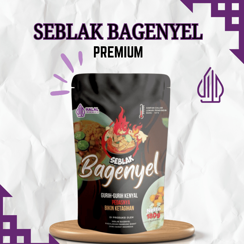 

Seblak Bagenyel Premium – Seblak Instan Pedas Gurih Kenyal 180gr Halal