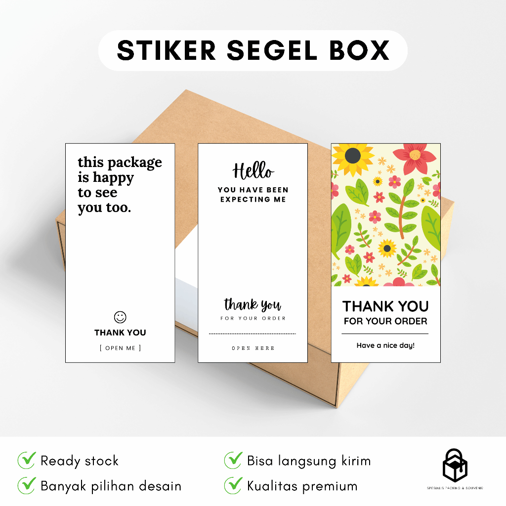 

Stiker Segel Box Kemasan | Sticker Seal Kotak Kardus Packing Hampers | Print Label Sticker Logo