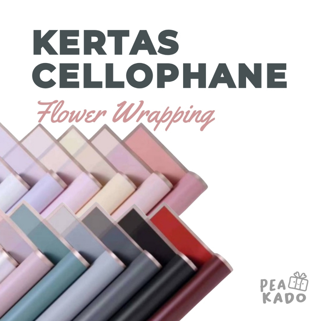 

Kertas Cellophane Buket Paper Polos Flower Wrapping Bouquet Per Lembar Mix Warna