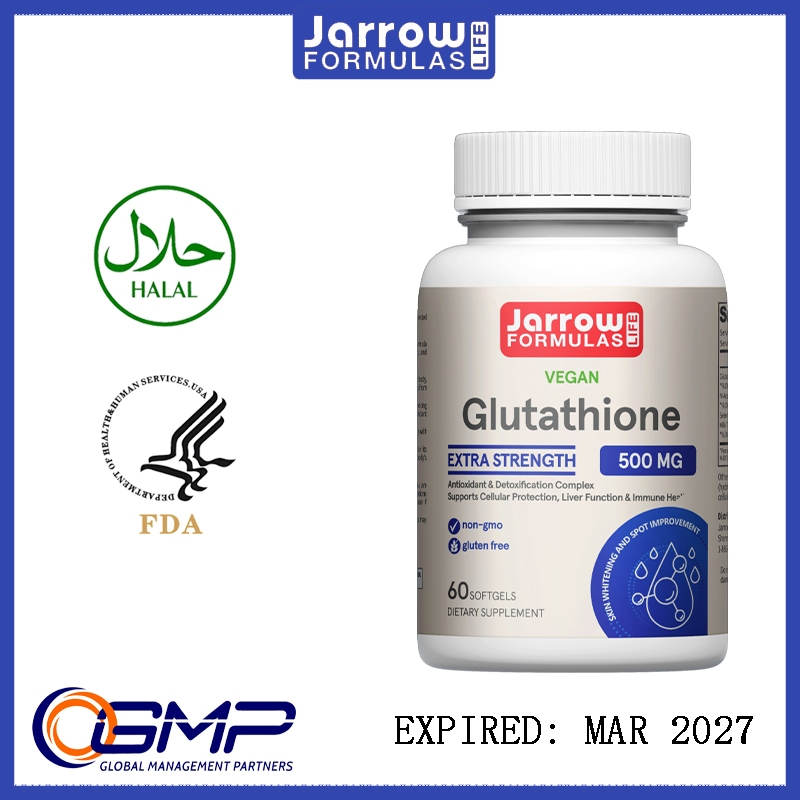 Jarrow FORMULAS Glutathione,  mengatur kondisi sekaligus mencerahkan warna kulit, 60 kapsul