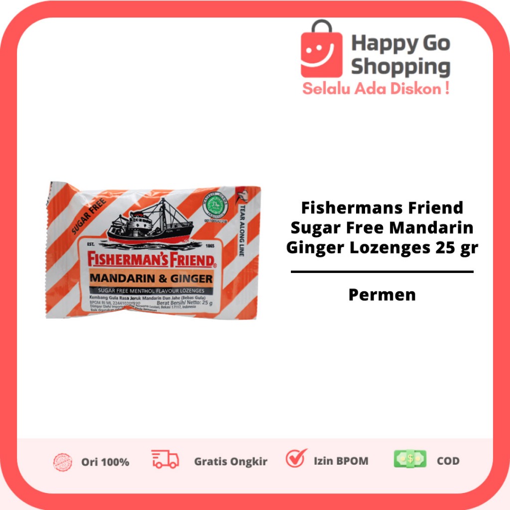 

Fishermans Friend Sugar Free Mandarin Ginger Lozenges 25 gr