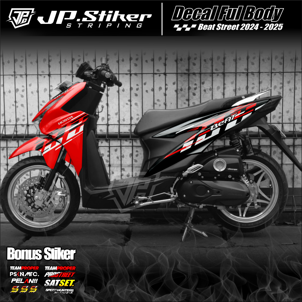 Decal Stiker Beat Deluxe CBS STREET 2024 2025 Full Body - Sticker Dekal Modifikasi Variasi Honda Bea