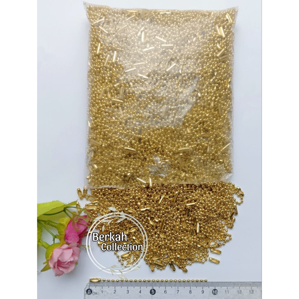 Rantai biji lada gold panjang -+ 9cm|Rantai kuku gold rantai lada gantungan kunci