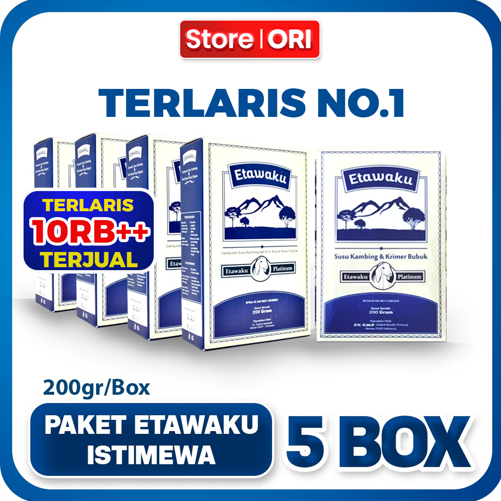 

TERLARIS Etawaku Platinum Paket 5 Box - Susu Etawa Murni Sembuhkan Masalah Pernapasan Asma Sesak Napas dan Paru Paru Original