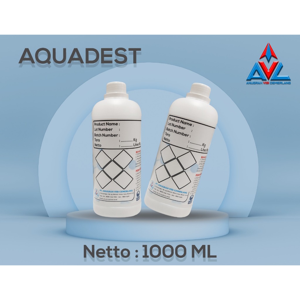 AQUADEST / AIR SULINGAN / AIR MURNI (H2O) - 1000 ML