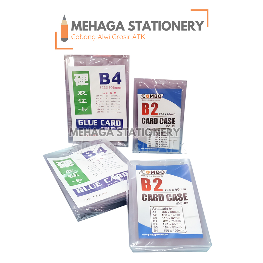 

ID Card Case Plastik / Name Tag 2 Sisi Transparant B2 & B4 | 1Pcs