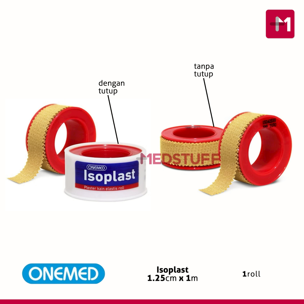 Isoplast 1.25cm x 1m Plester Roll Luka Plester Kain Roll Plester Luka Onemed