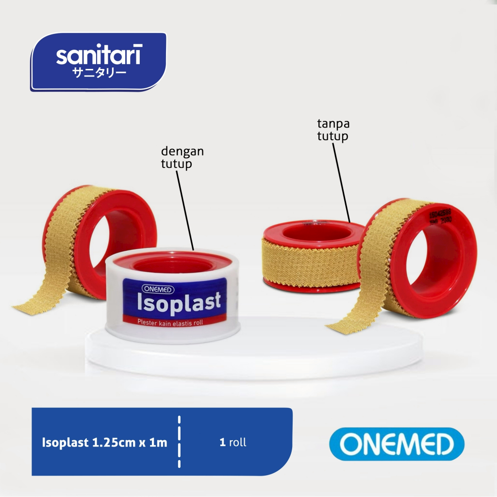Isoplast 1.25cm x 1m Plester Roll Luka Plester Kain Roll Plester Luka Onemed
