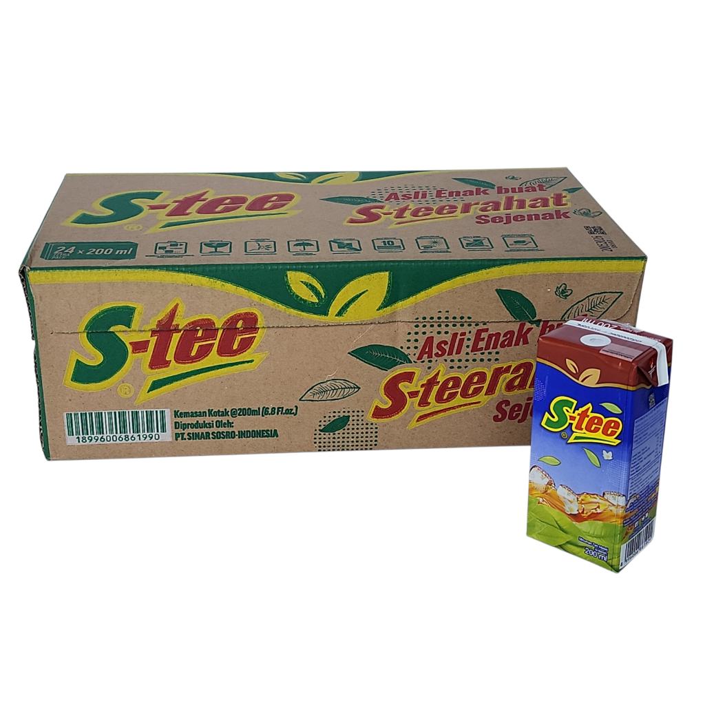 

S-Tee Kotak Minuman Teh Kotak KARTON - Netto 200ml isi 24 pcs