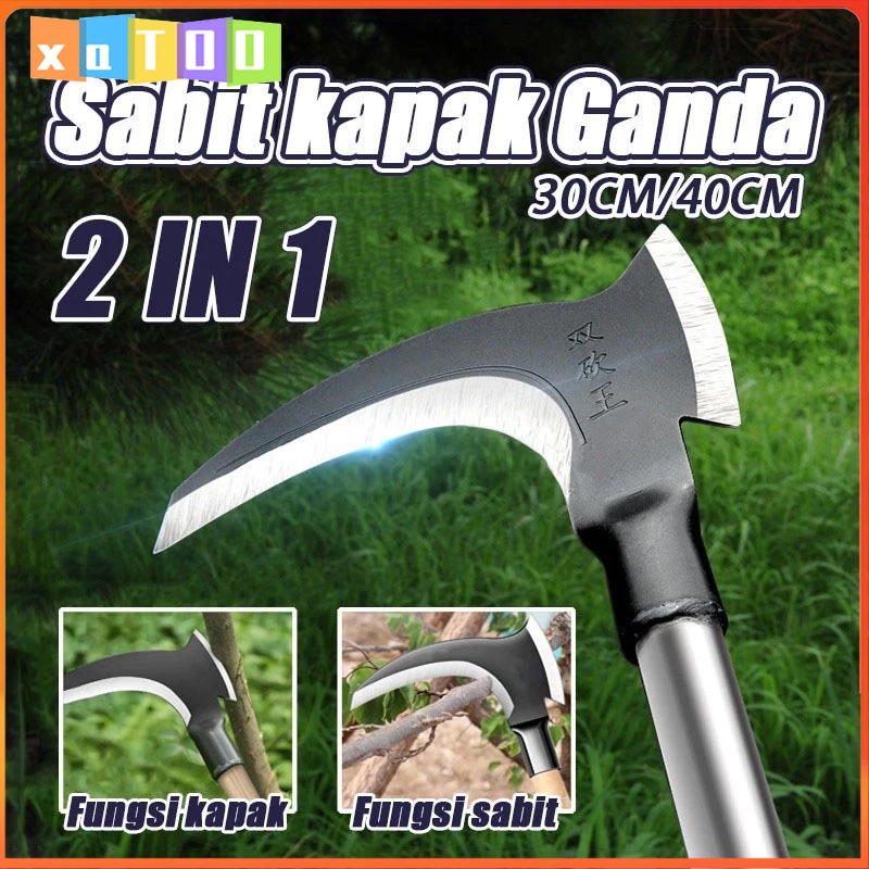 Sabit rumput baja asli, kapak ganda, sabit cabang, alat panen padi, guillotine rumput