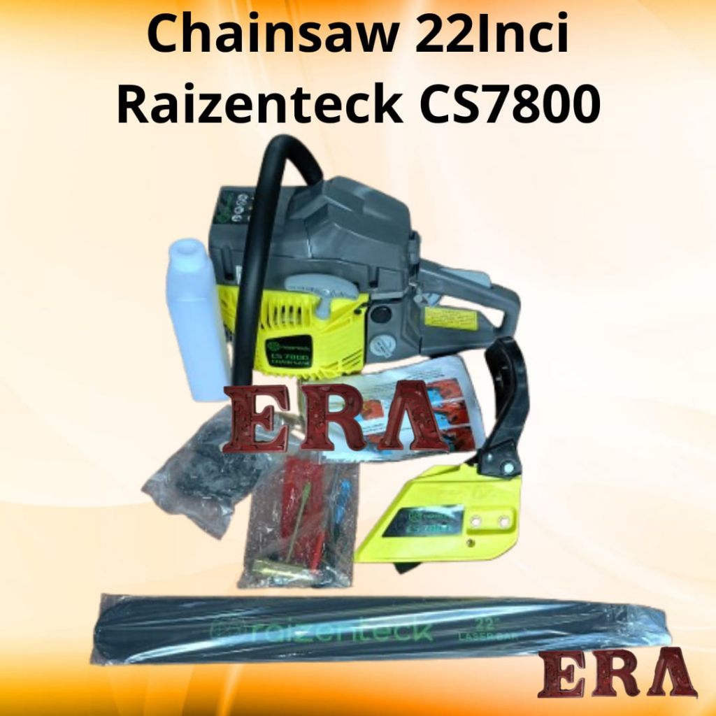 Raizenteck - Chainsaw 7800 Bar 22” Mesin Gergaji Potong Kayu 22 Inch SINSO SENSO SINGSO 2 TAK