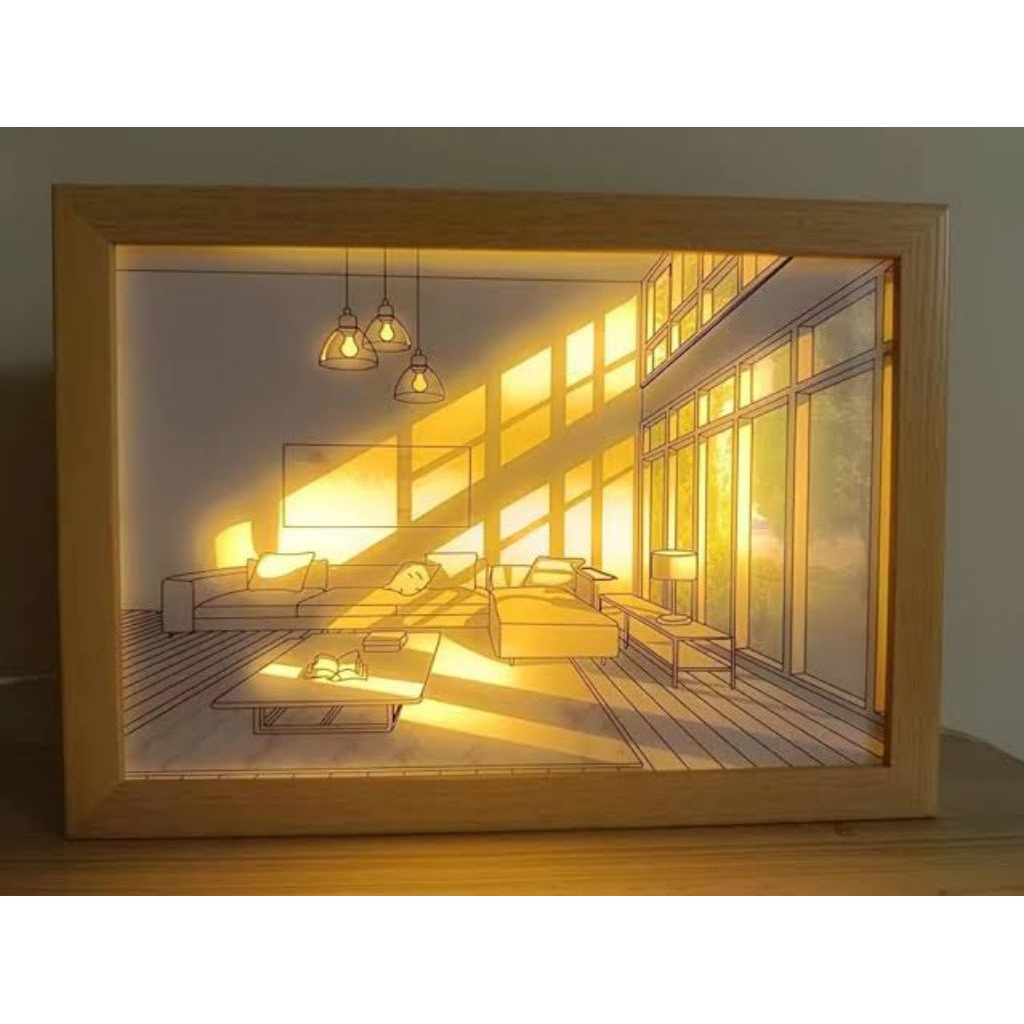 Bingkai LED Custom Foto / Anime / Couple – Lampu Hias