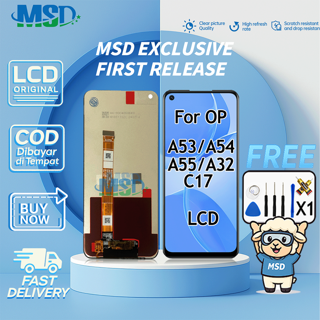 LCD For OPPO A53/A54/A55/A32/C17 UNIVERSAL FULLSET Touchscreen LCD HP OG ASUGAR/MSD