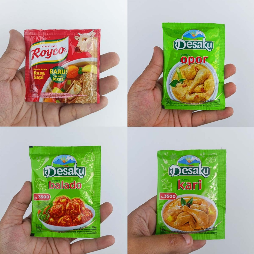 

Bumbu Masak Instant Praktis Desaku Bumbu Opor, Balado, Kari & Penyedap Royco Sapi