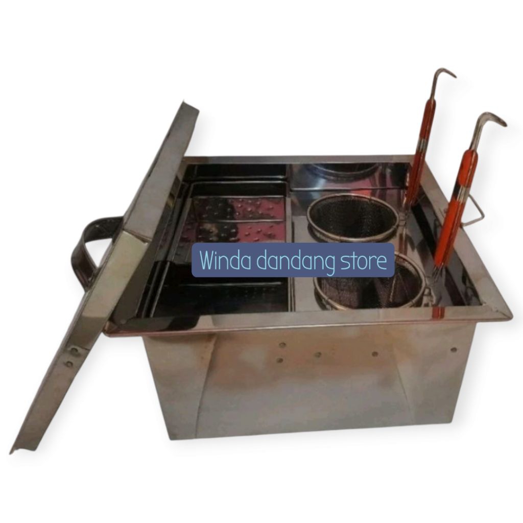 dandang mie ayam dandang mie kocok lubang 2 kuah 35x35x20 tebal