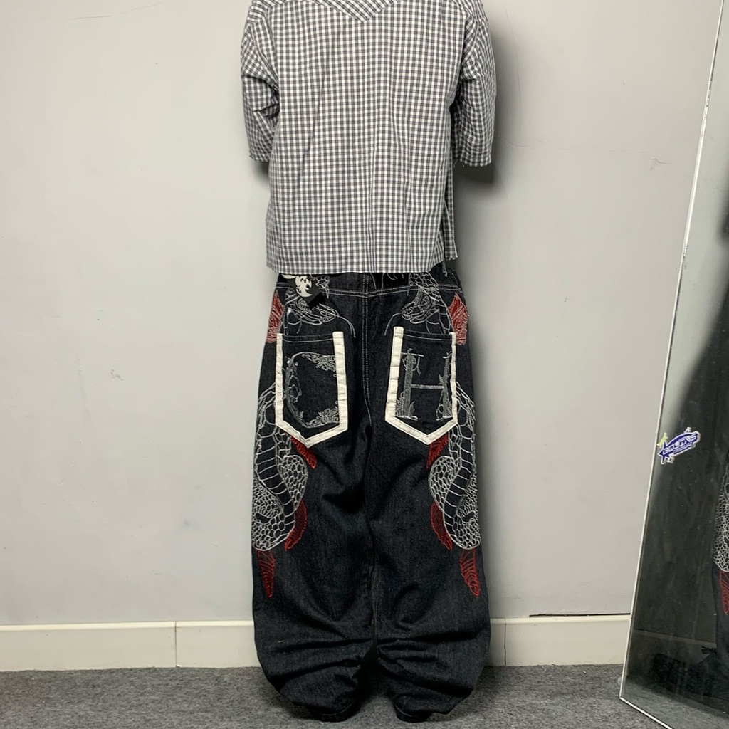 Crown Holder Embroidery Jeans