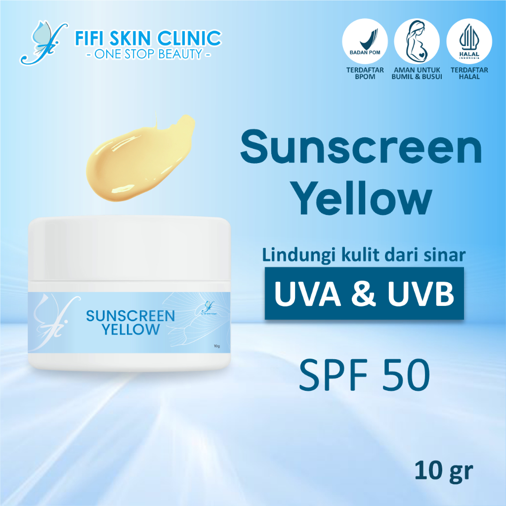 FI Sunscreen Yellow dr Fifi Festiany FIFI SKIN CLINIC / Krim Siang Glowing Kulit Normal