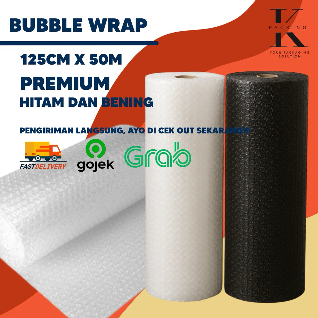 

CUCI GUDANG‼️ Bubble Wrap Tebal Hitam Bening 125CM x 50M Harga Terjangkau Berkualitas Tinggi