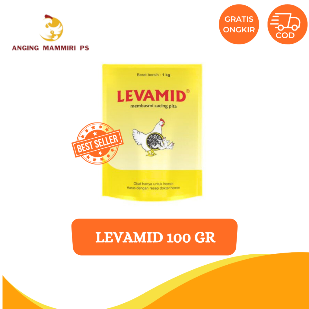 LEVAMID 100GRAM ||Obat Cacing Ayam--Pembasmi cacing Pita