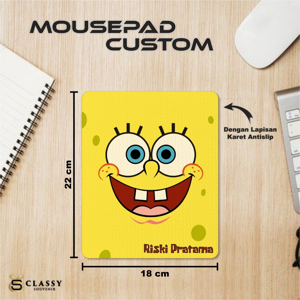 MOUSEPAD GAMING - MOUSE PAD CUSTOM DESAIN COLOUR FULL - MUSEPAD UKURAN 18 X 22 CM