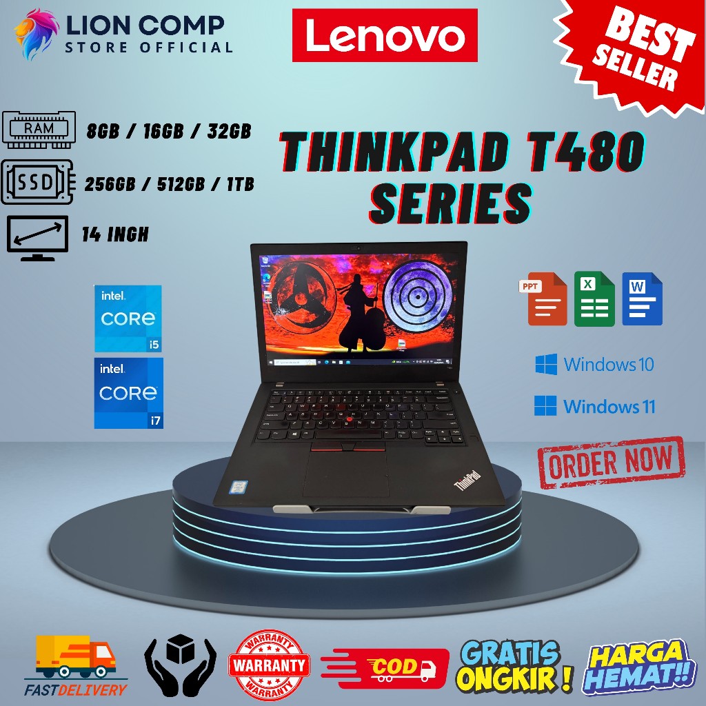 Lenovo Thinkpad T480 | T480S CORE i7 i5 GEN 8 RAM 16GB 512GB 14 INCH