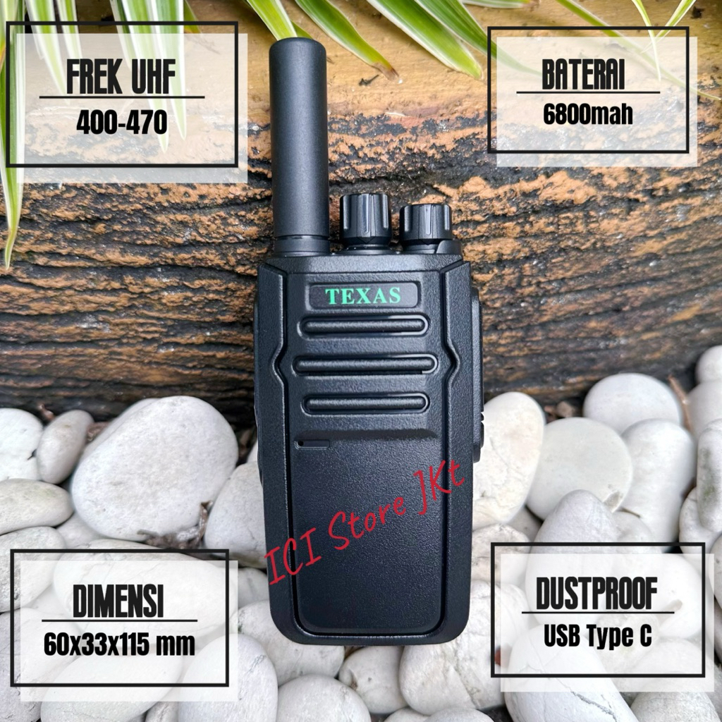 Ht Texas X2 / texas x 2 / ht outdoor baterai kapasitas besar type C / HT tahan banting