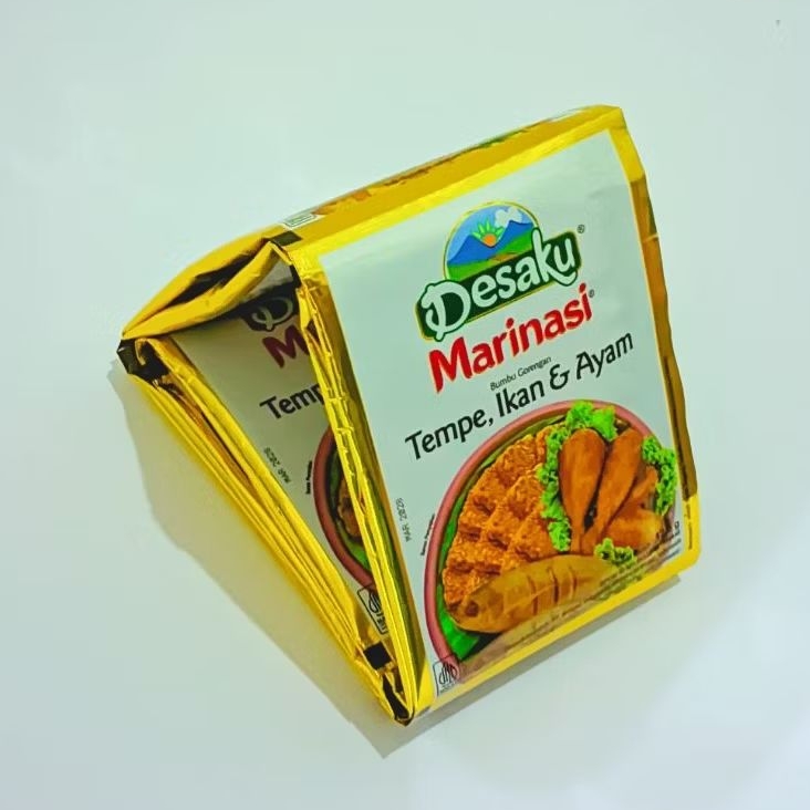 

Desaku Marinasi Tempe, Ikan, Ayam 12,5 Gram Isi 10