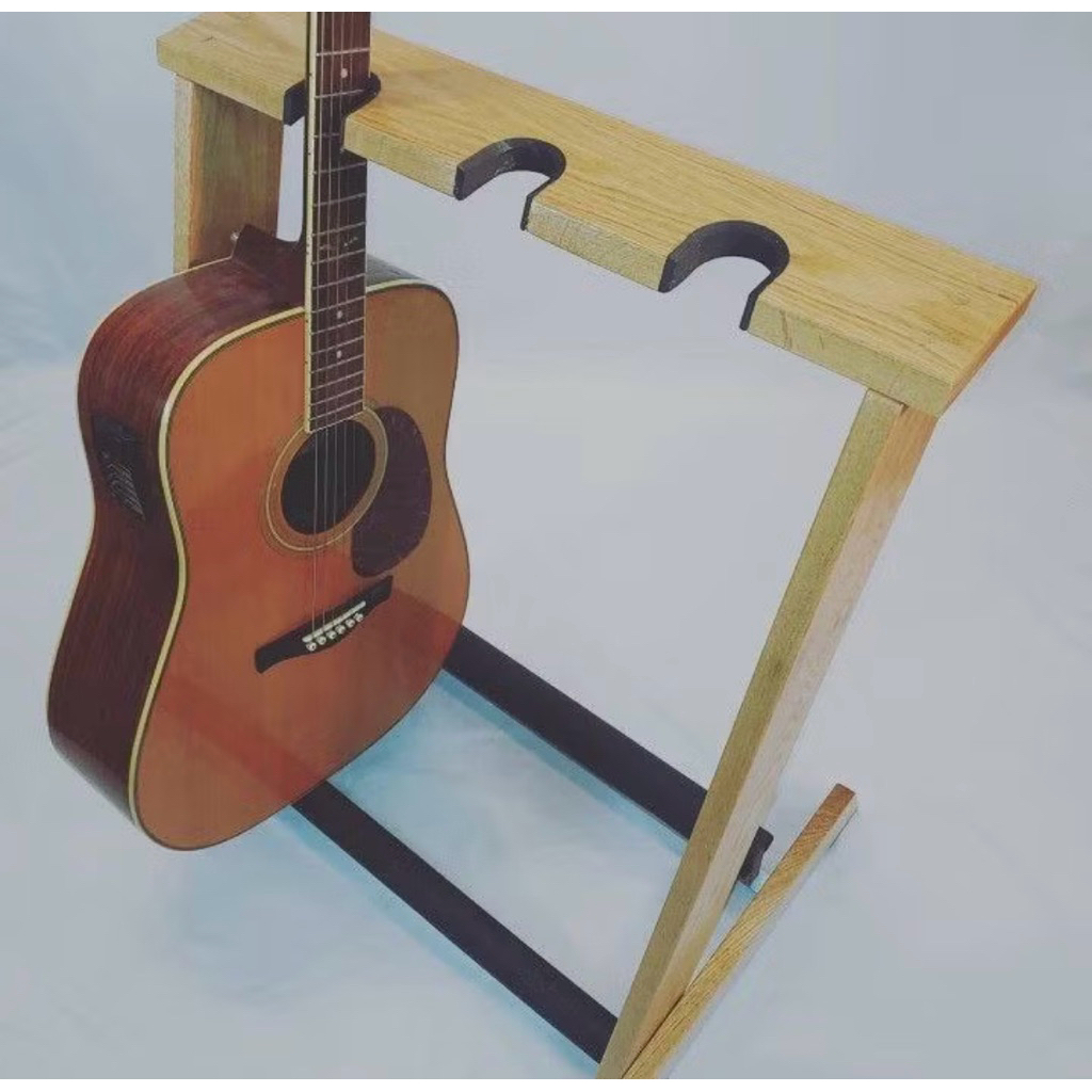 Rak Gitar Stand Gitar isi 3 stand gitar rak gitar isi guitar kayu jati kokoh