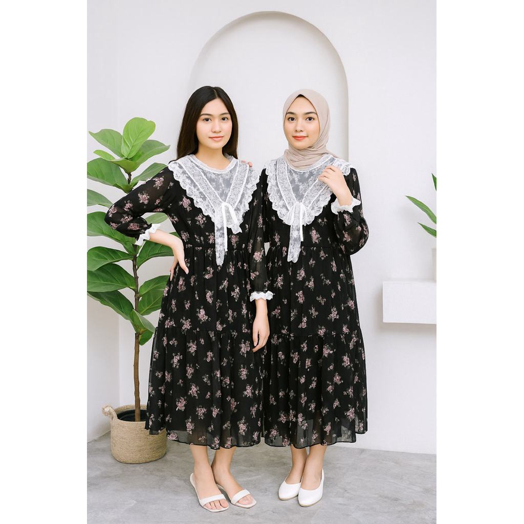 GAMIS TUNIK DRESS KOREAN LOOK FASHION WANITA REMAJA LEBARAN DEWASA CEWEK IMPOR