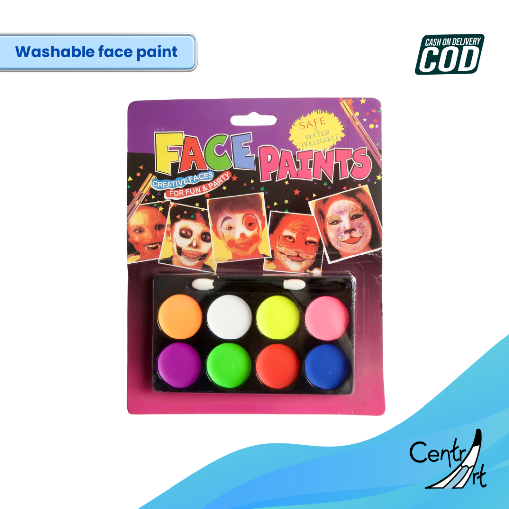 

8 Warna Face Paint Safe & Water Washable | Makeup | Halloween | Cosplay