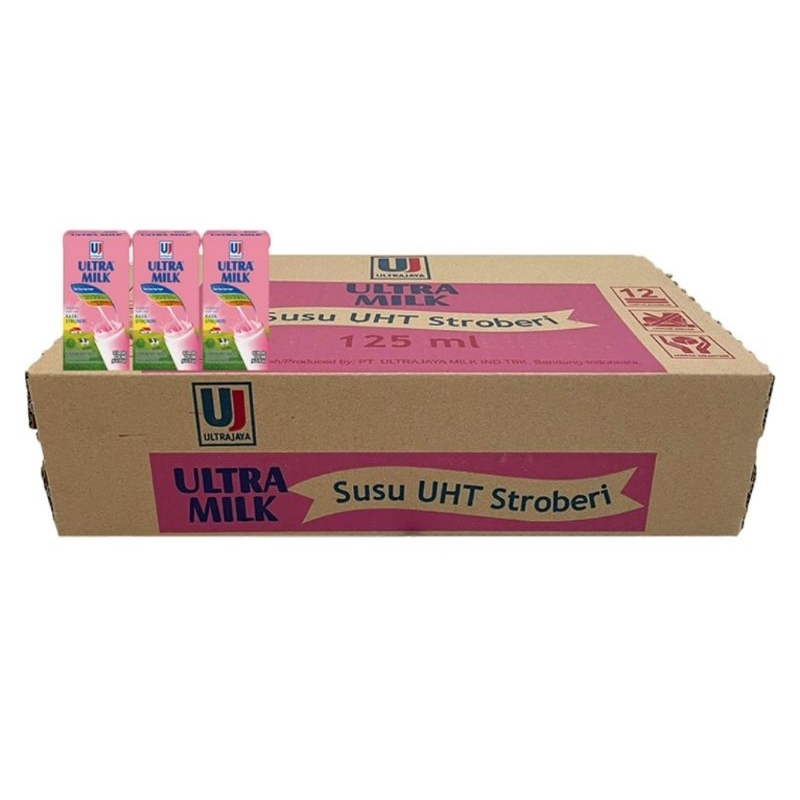 

Ultra Milk UHT Strawberry 125 ml – Karton Isi 40 Pcs
