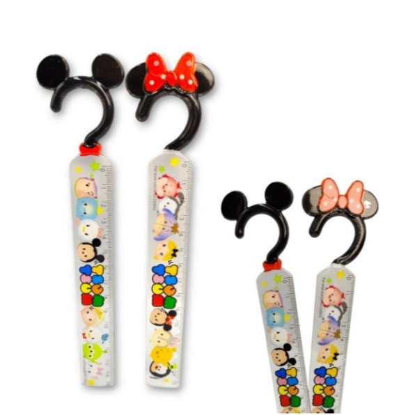 

15 cm Mickey Minnie transparent ruler Mickey Minnie tsum tsum Disney ruler school ruler