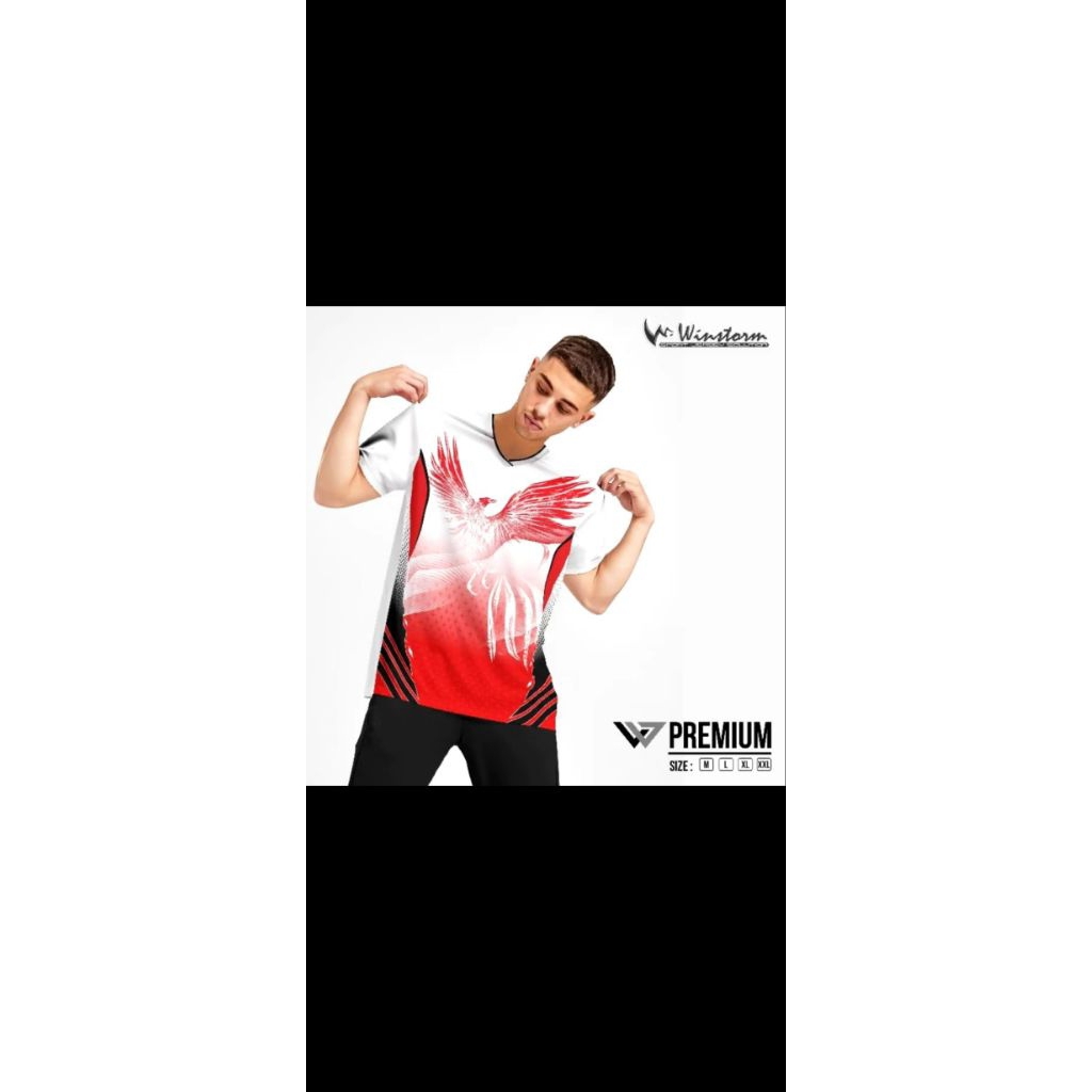 Baju kaos merah putih olahraga baju 17 kemerdekaan Baju running volly futsal gym pria wanita