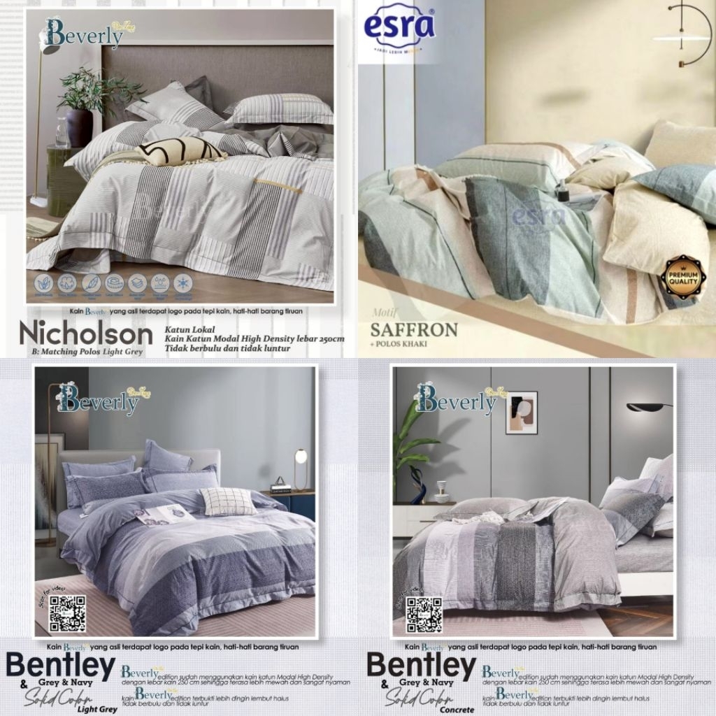 BEDCOVER + SPREI STAR MOTIF ABSTRAK