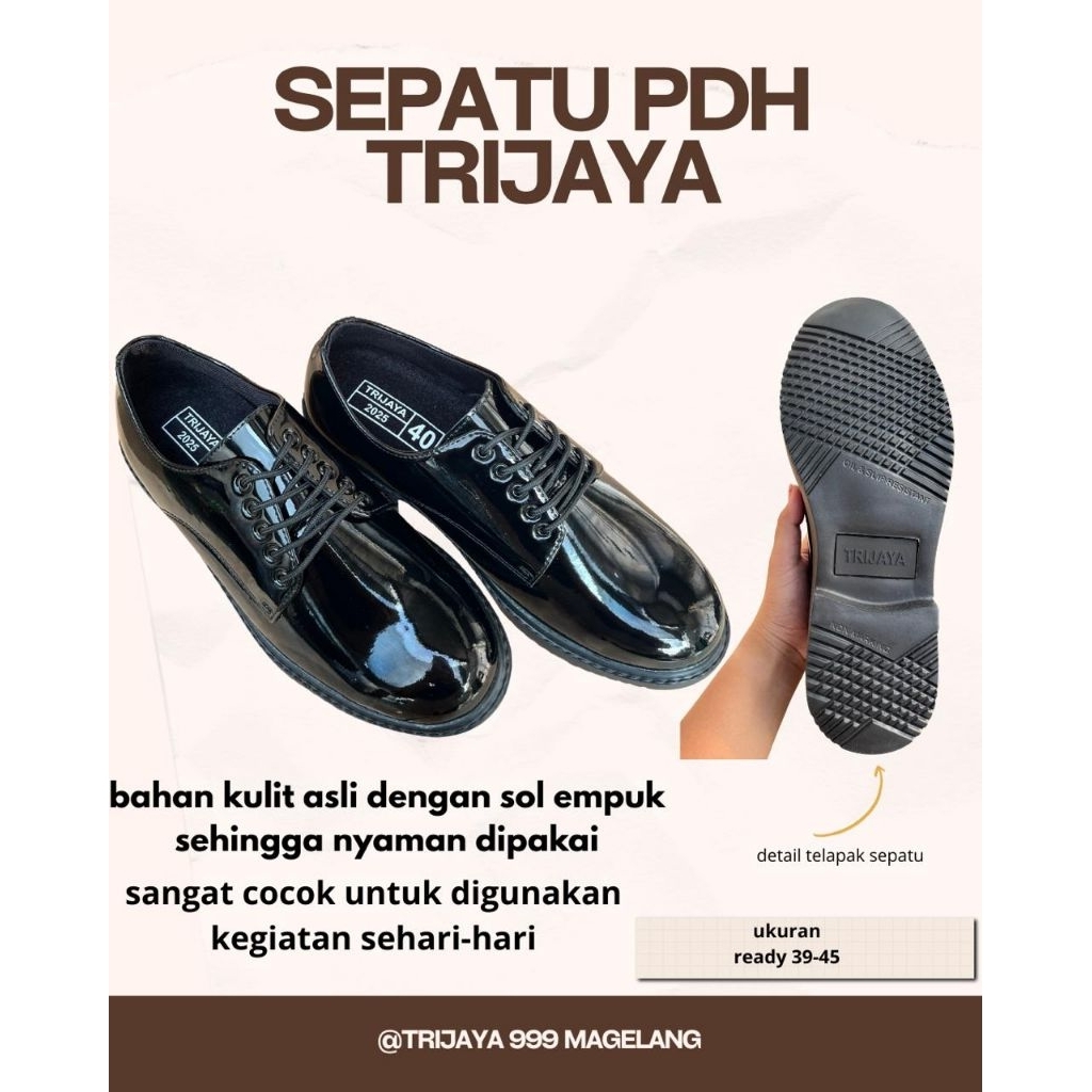 SEPATU PDH TNI TRIJAYA| SEPATU PDH TNI AD