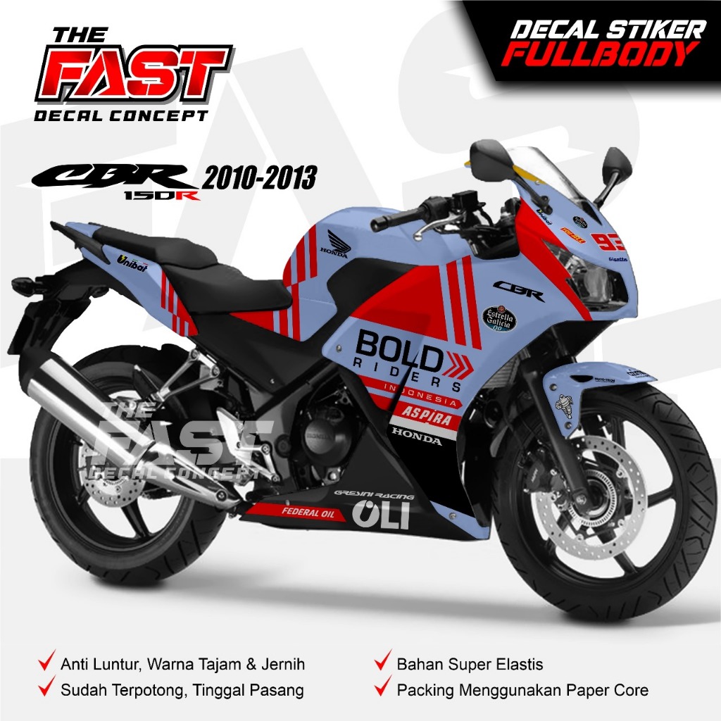 TERBARU DECAL HONDA CBR K45 GRESINI FULLBODY - STRIPING STICKER LIST VARIASI HONDA CBR K45 Striping 