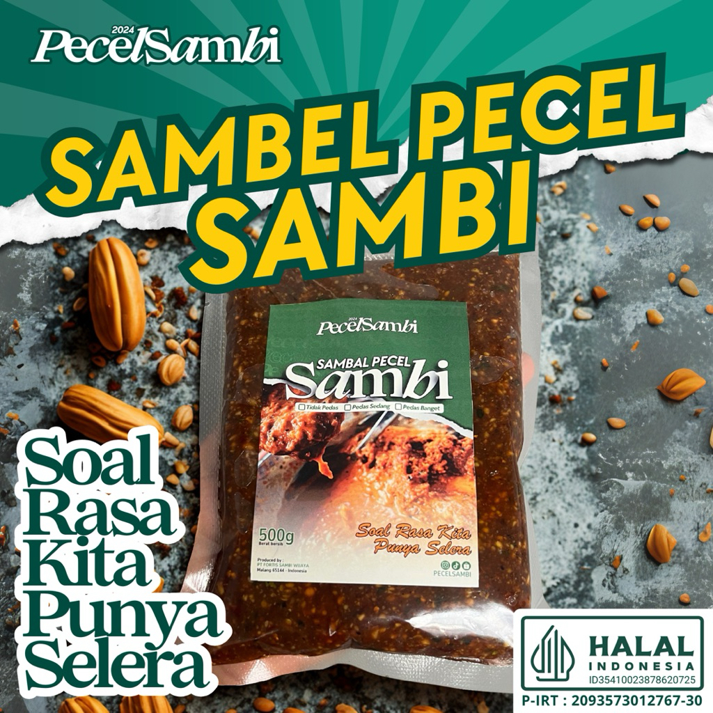 

Sambel Pecel Sambi 500gram | Bumbu Sambal Pecel Sambi
