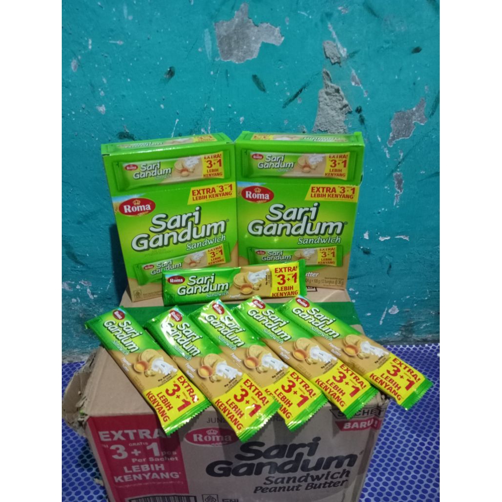 

sari gandum rasa peanut butter 1 box isi 12sachet