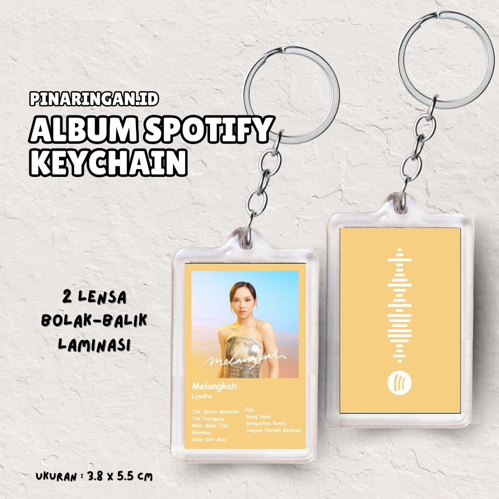 (Lyodra) GANCI ACRYLIC SPOTIFY ALBUM BISA DI SCAN DI SPOTIFY FULL LAMINASI GLOSSY