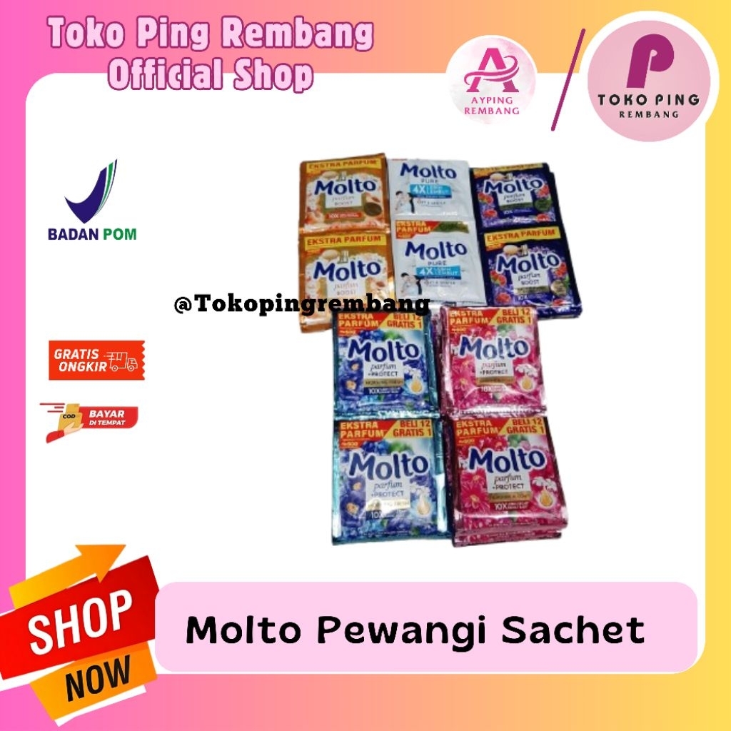 Molto Pewangi Sachet 1Renteng Isi 12pcs
