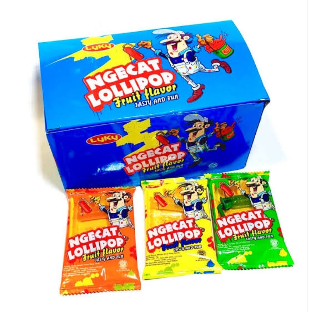 

Permen Ngecat Lollipop Rasa Buah