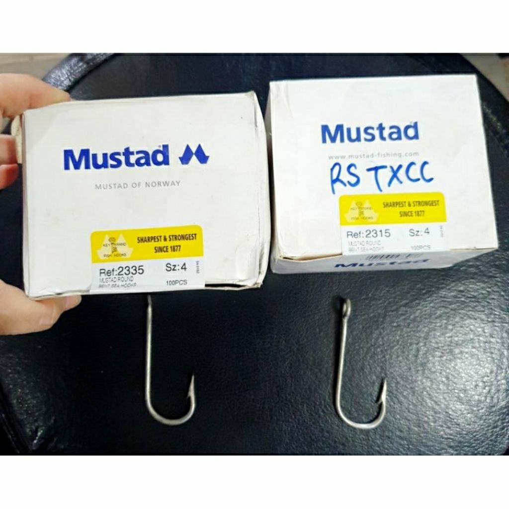 MATA KAIL PANCING MUSTAD 2335 2315 NO.1, 2, 3,4 dijual perkotak 100 pcs / PANCING CAP