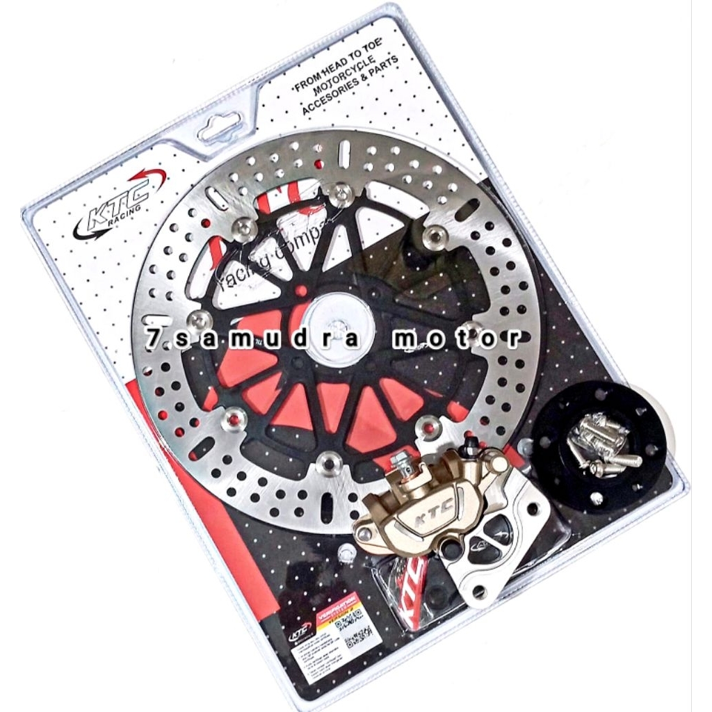 cakram ktc floating bahan cnc 300mm + kaliper ktc 2p motor rx king new