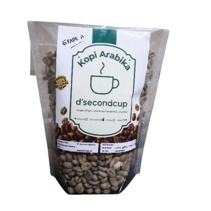 

Grade A 250 gram GreenBean Arabika d'secondcup Gambung